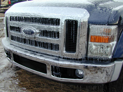 Ford Super Duty on ice